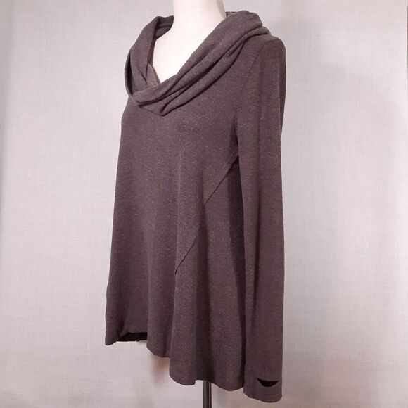 Michael Stars Womens Sweater Size XS Knit Trapeze Swing Cowl Neck Thumb Holes - Picture 5 of 12